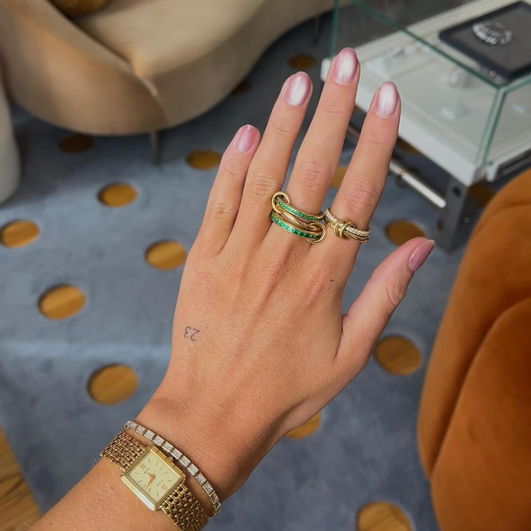ZEYA - Anais Pavé Emerald Ring