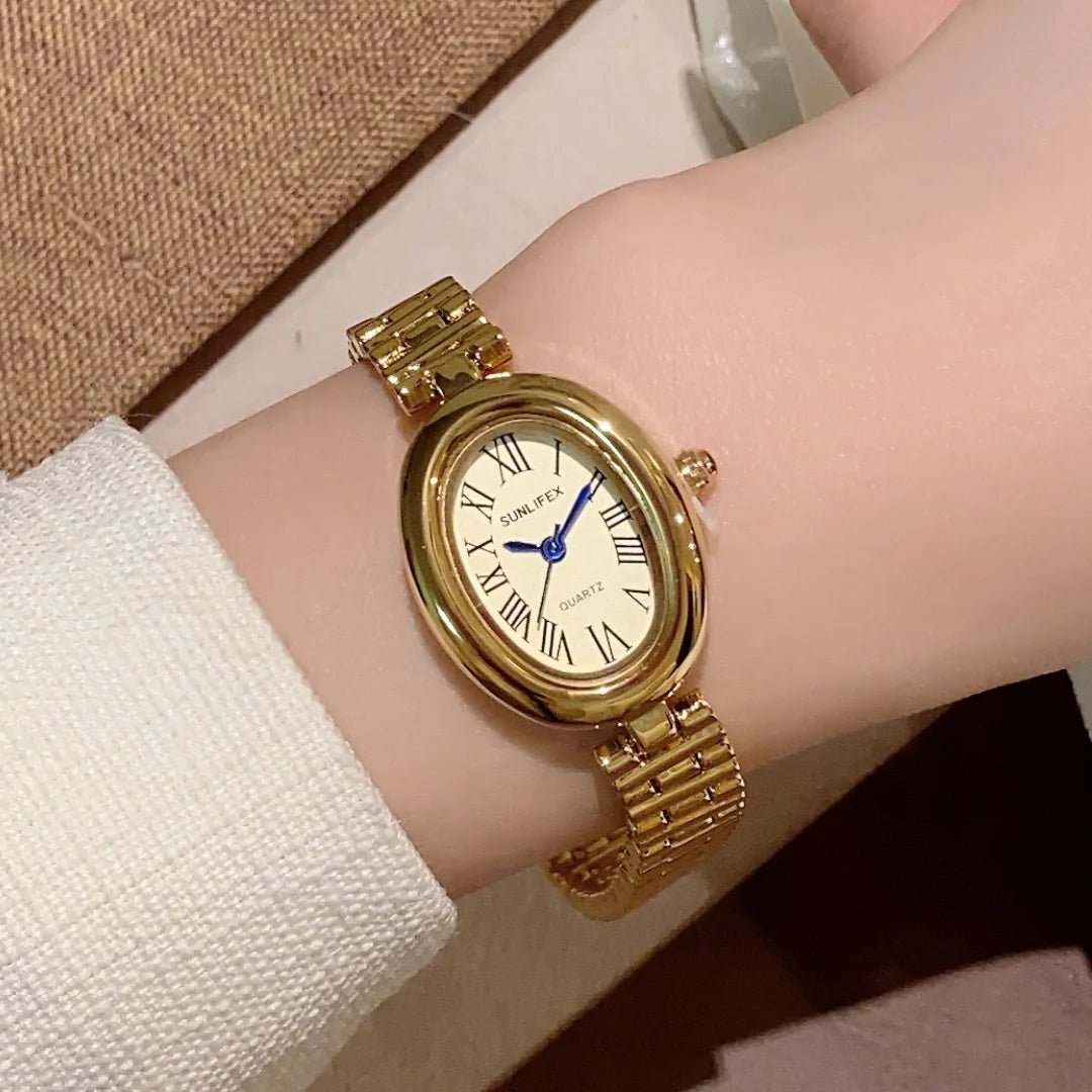 ZEYA - Josephine Oval Watch with Sleek Strap