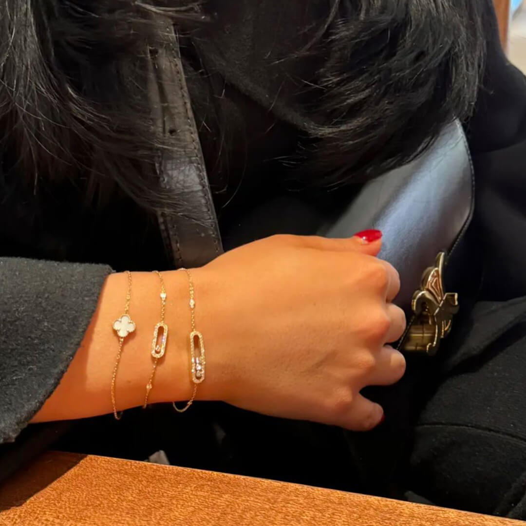 ZEYA - Melissa Triple Zirconia Link Bracelet