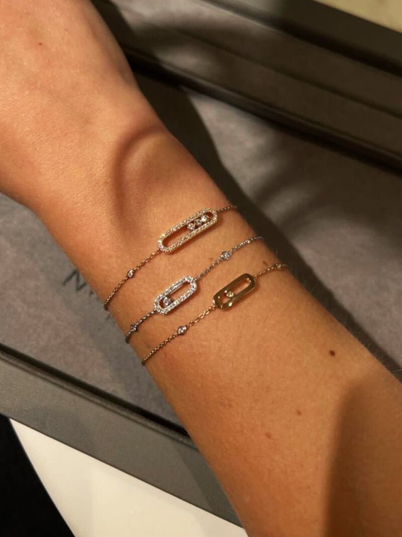 ZEYA - Melissa Triple Zirconia Link Bracelet