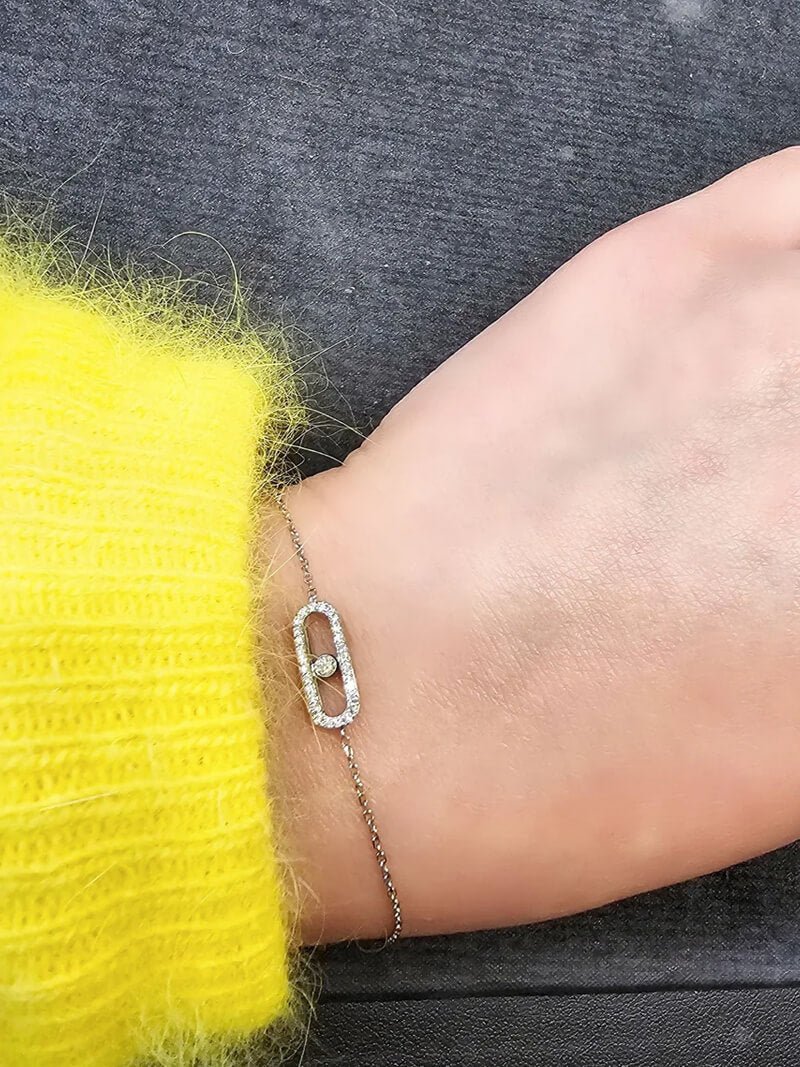 ZEYA - Melissa Triple Zirconia Link Bracelet