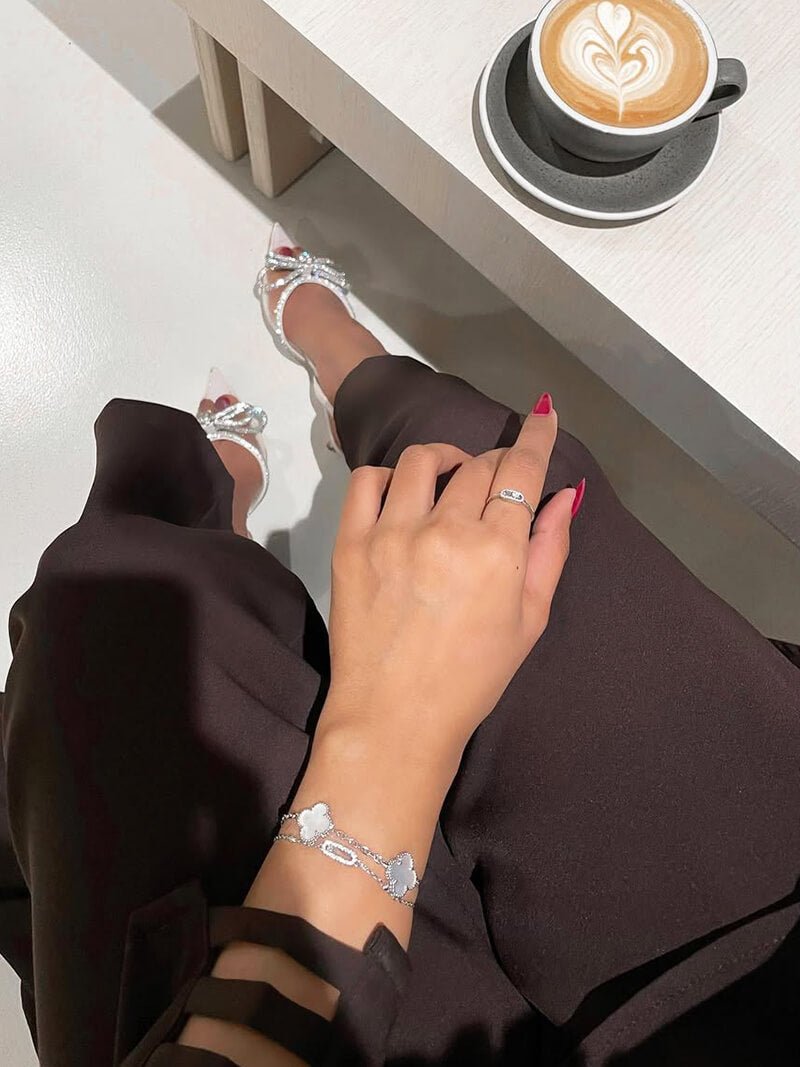ZEYA - Melissa Triple Zirconia Link Bracelet