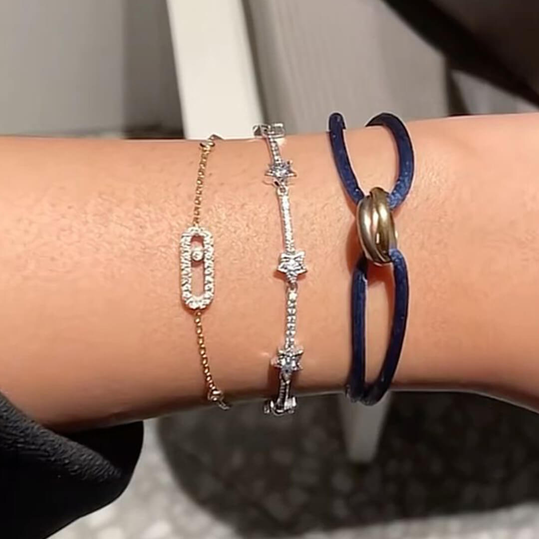 ZEYA - Melissa Triple Zirconia Link Bracelet