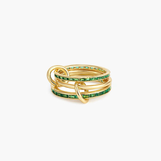 ZEYA - Anais Pavé Emerald Ring