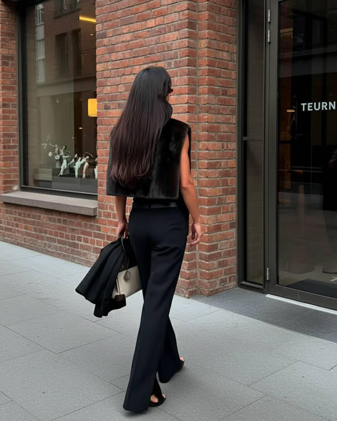 Carina Polokrageväst i fuskpäls