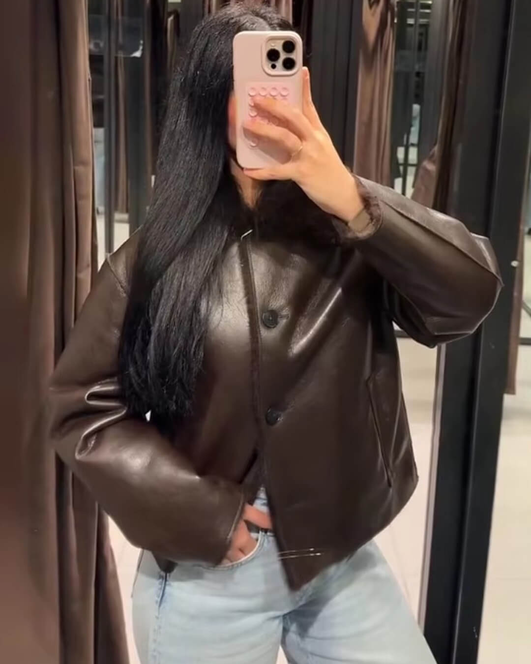 ZEYA - Laila Reversible Faux fur Leather Jacket