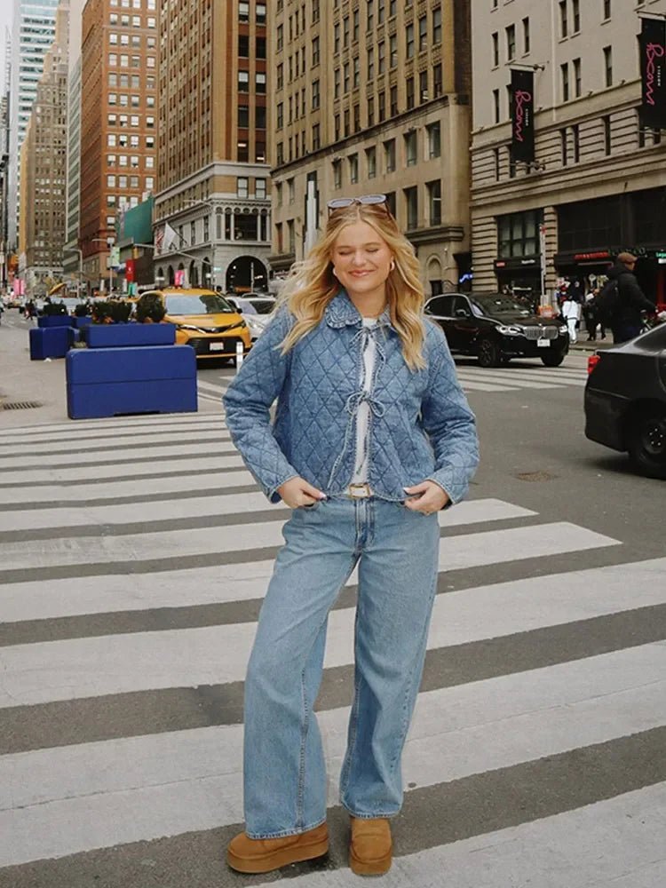 ZEYA - Lana Denim Jacket with Lace Design