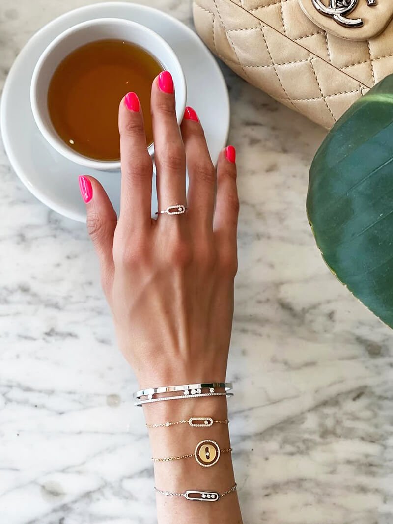 ZEYA - Melissa Triple Zirconia Link Bracelet