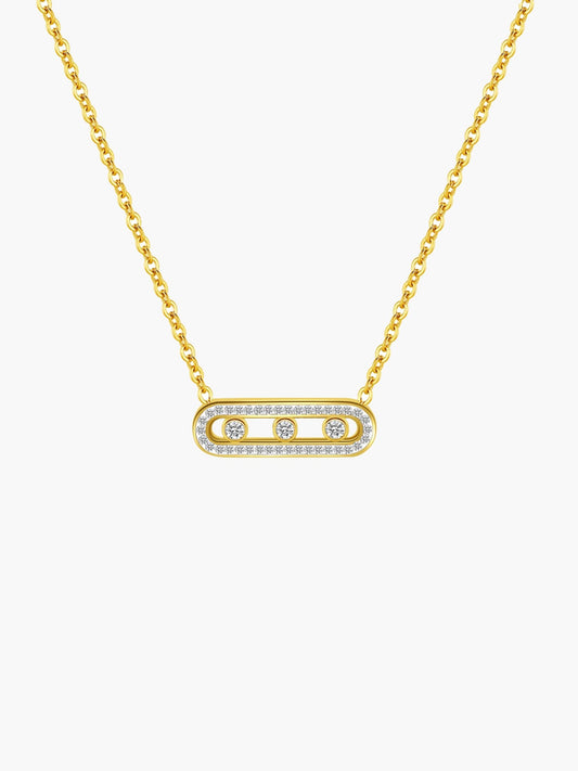 ZEYA - Melissa Triple Zirconia Pendant Necklace