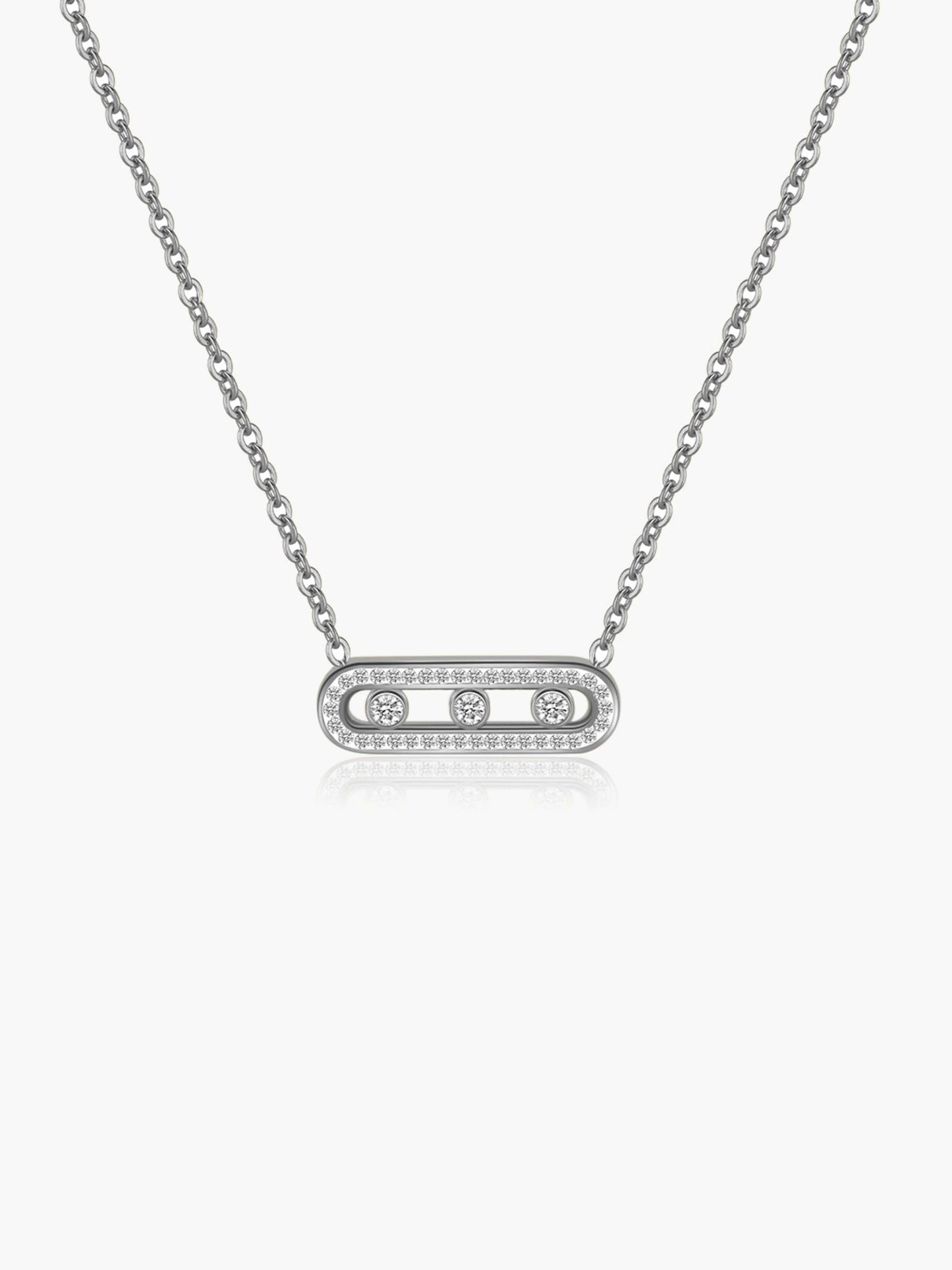 ZEYA - Melissa Triple Zirconia Pendant Necklace
