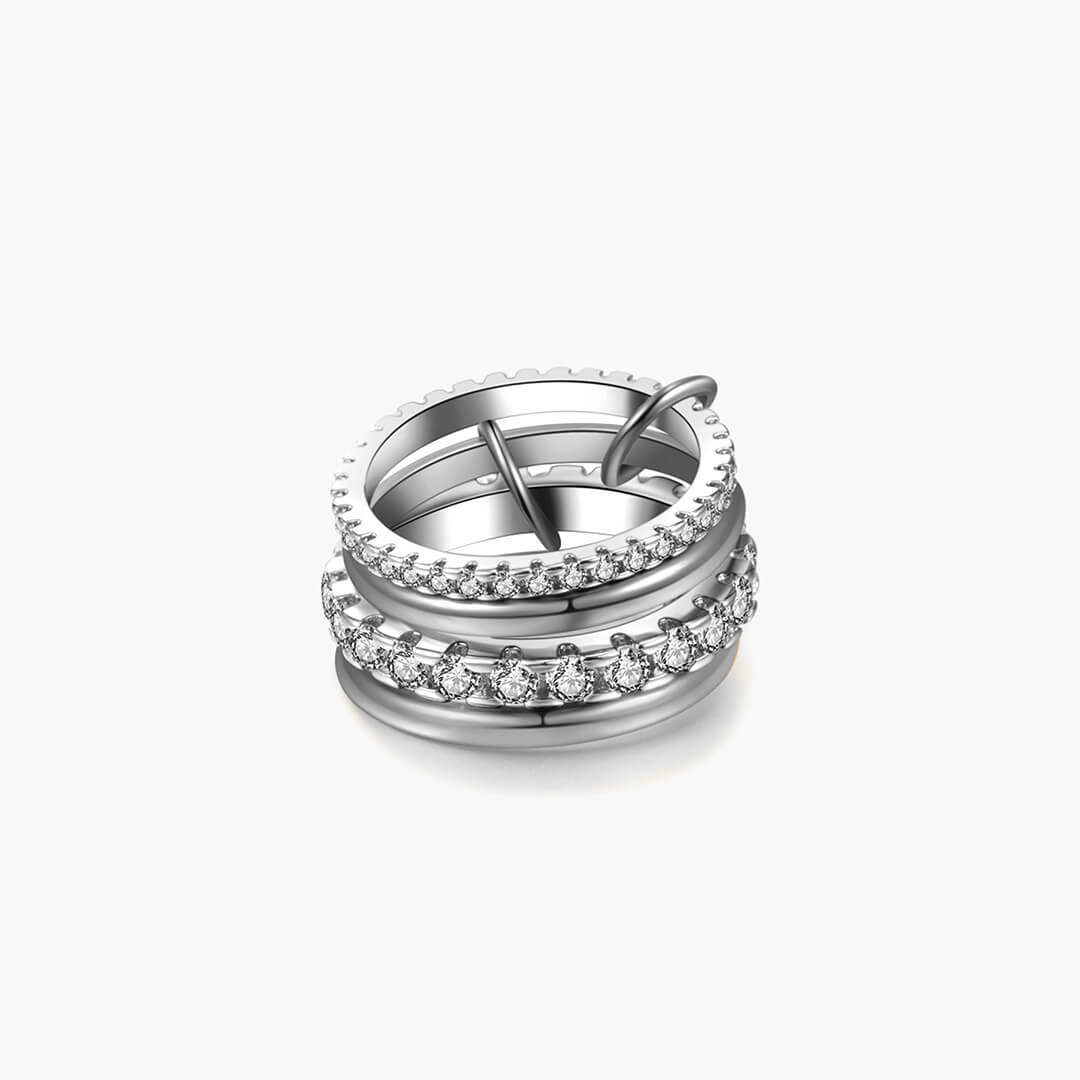ZEYA - Ramona Rhinestone Stacked Ring