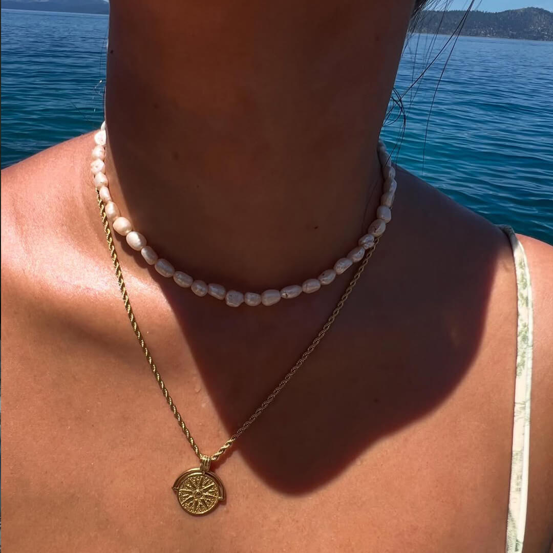 ZEYA - Reina Pearl Pendant Necklace