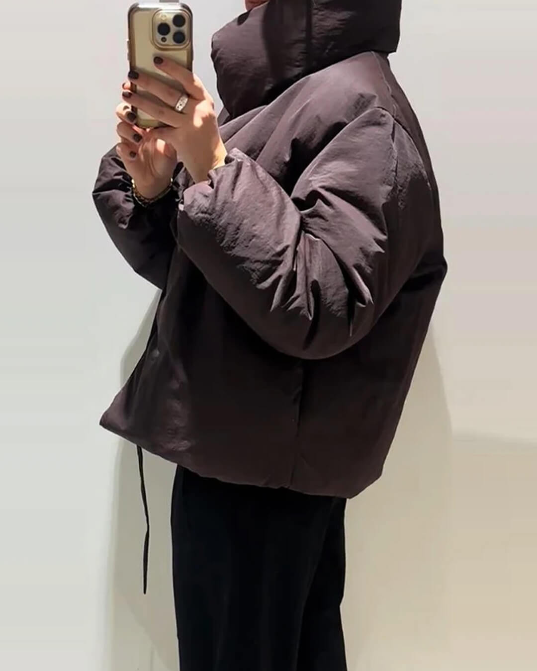 ZEYA - Suzanne High Collar Tie - Up Puffer Jacket